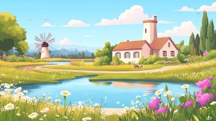 Peaceful Countryside Landscape