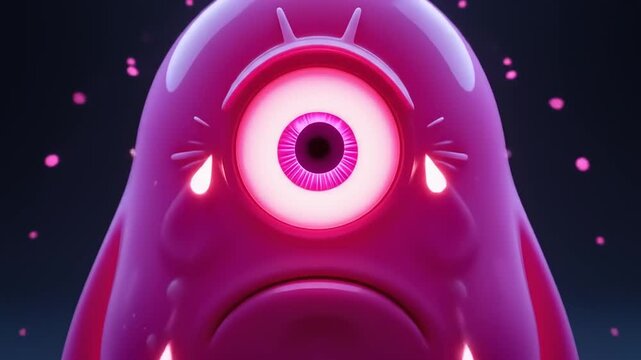 Sad OneEyed Pink Monster.