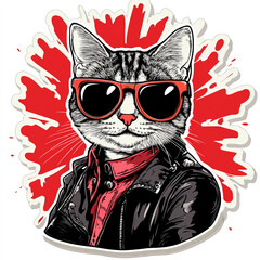 Cool cat illustration 