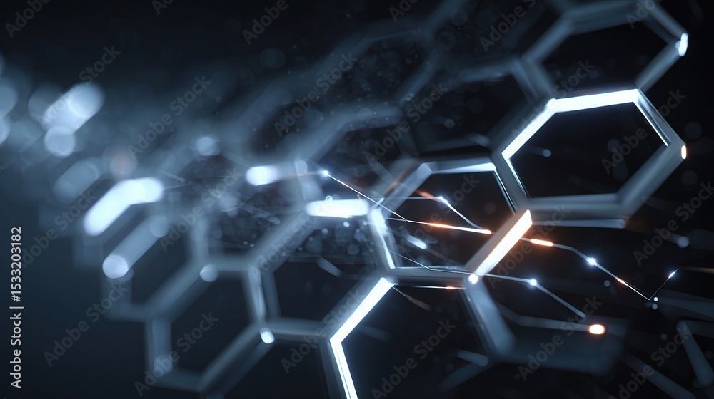 Poster interlocked hexagonal structures in data transmission concept