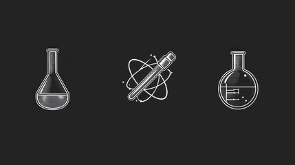 Scientific illustration of lab glassware