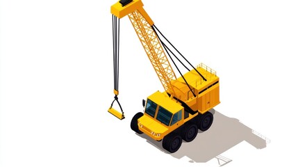 Heavy-duty mobile crane, top-down view