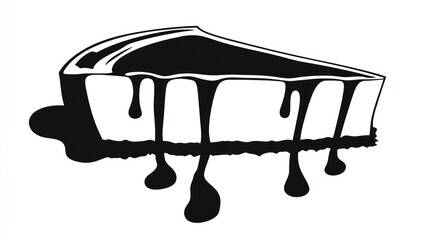 Slice of dripping pie