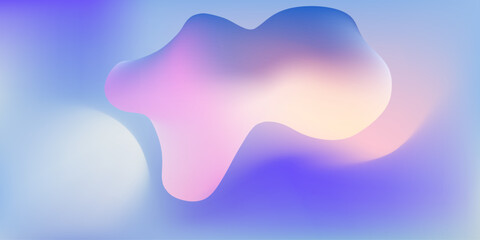 Abstract fluid light violet and pink mesh gradient background with shiny 3d shape. Abstract lilac, purple and rose colors liquid digital watercolor for sunset sky design, banner, cover