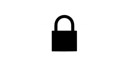 Fototapeta premium Simple black padlock graphic design