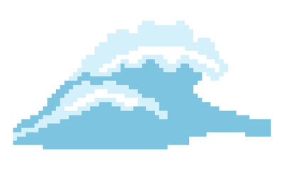 pixel art wave vector logo