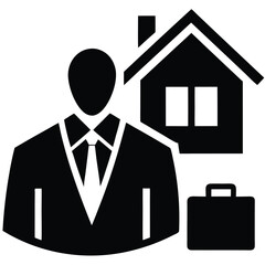 Real estate agent element isolated orientation packet on white background