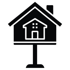 real estate agent element isolated signage holder on white background