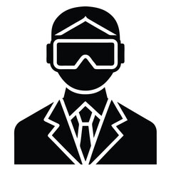 real estate agent element isolated vr headset on white background