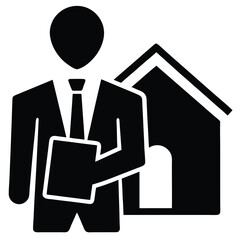 real estate agent element isolated welcome folder on white background