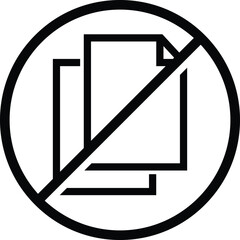 No plagiarism. Restriction Icon Symbol