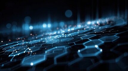 Fototapeta premium Abstract Technology Background with Layered Transparency and Glow