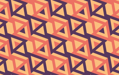 Tilted triangles Isometric Prism Seamless Pattern -vector eps8