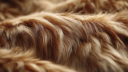 Close Up Brown and Gold Fur Texture