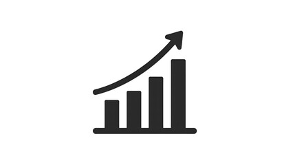 business graph with arrow