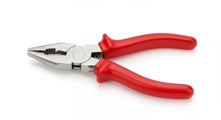 Fototapeta premium Red handed pliers on white background