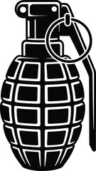 Hand Grenade Icon Vector - Military Weapon Symbol