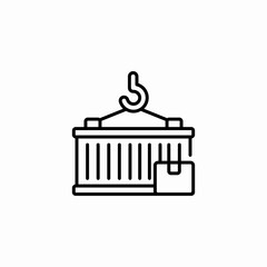 cargo cotainer icon sign vector