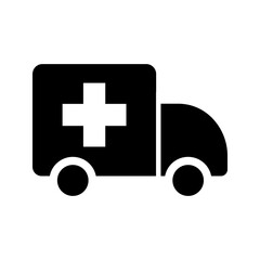 Ambulance Icon &ndash; Emergency Medical Vehicle Symbol