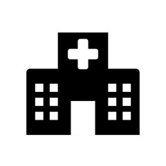 Hospital Building Icon &ndash; Flat Medical Facility Symbol