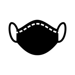 Face Mask Icon &ndash; Protective Medical Mask Symbol in Flat Style