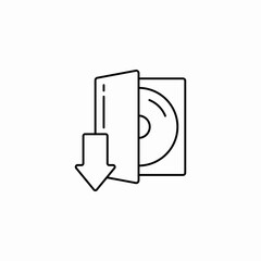 download disc icon sign vector