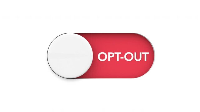 Opt-In and opt-out button toggle switch animation, decision to subscribe or unsubscribe