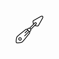 trowel tool icon sign vector