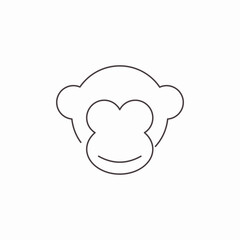 animal playful ape monkey icon sign vector