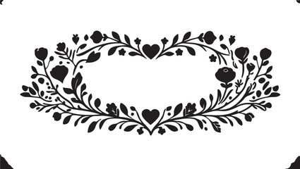 heart with floral elements