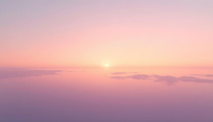 Obraz premium Pink Sunset Above the Clouds