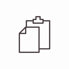 clipboard organizing papers icon sign vector