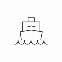 cruise ship ocean icon sign vector
