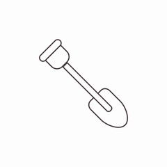 garden shovel tool icon sign vector
