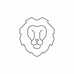 lion face with mane icon sign vector