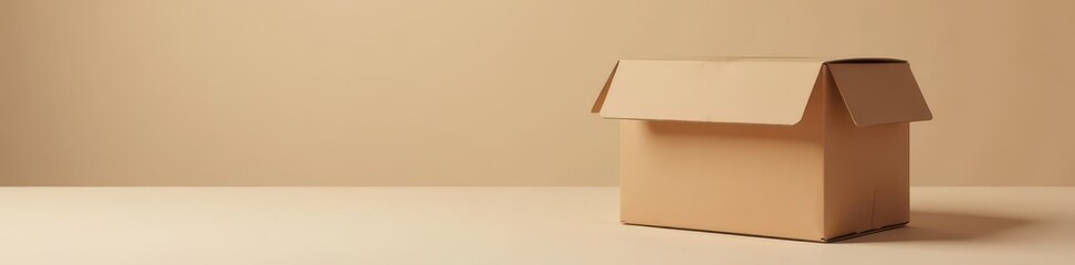 Small brown cardboard box for shipping mock up, brown box, cardboard box, package box