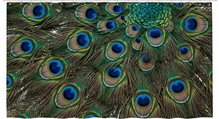 Obraz premium Peacock feather close up detail