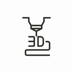 3d printer extrusion icon sign vector