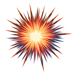 Obraz premium Abstract explosion burst, radiating lines, dynamic colors, vector illustration, isolated background