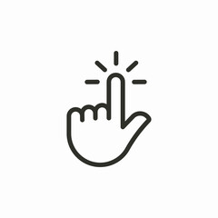 hand click finger icon sign vector
