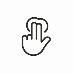 hand tap speaker icon sign vector