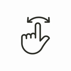 horizontal swipe  icon sign vector