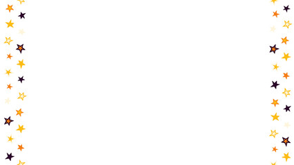 Naklejka premium Star border is forming using doodle-style stars framing sides on transparent background, copy space