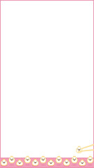 Flat dumpling frame is showing pink border, chopsticks lifting one, transparent bg, copy space