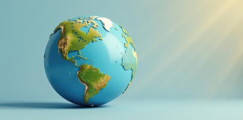 Flat world globe illustration, subtle shadow, clean design, international, world, picture