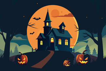 halloween background with pumpkin