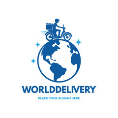 World Delivery Shipping Logo. Suitable for business.