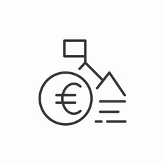 euro budget planning icon sign vector