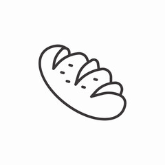 french bread baguette icon sign vector