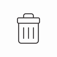 household trash can icon sign vector